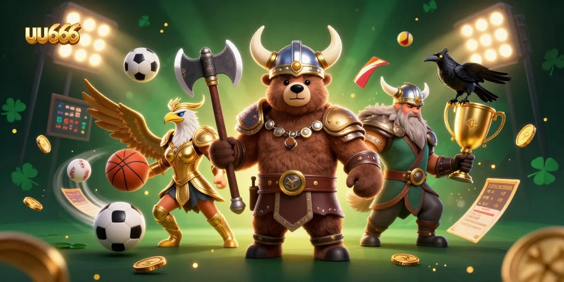 Experience thrilling betting at uu666 with Viking and Valkyrie themes in a dynamic casino scene.