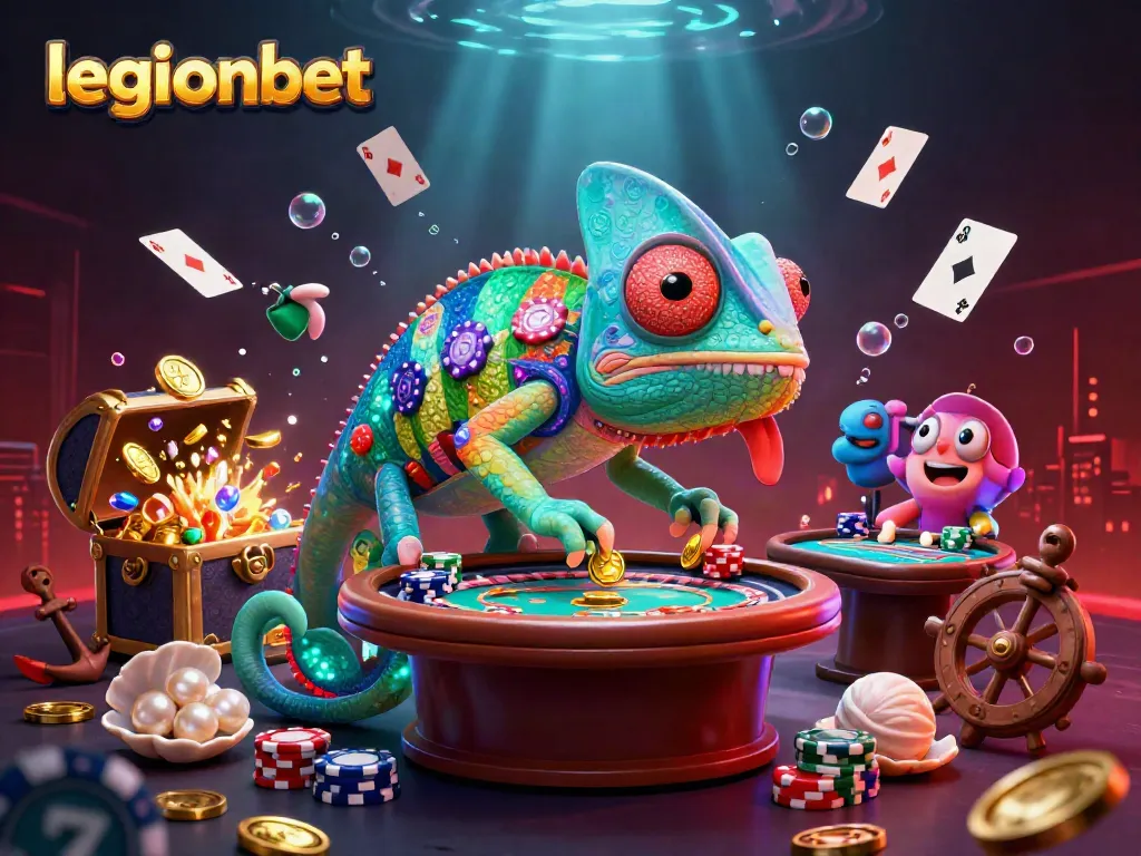 Experience thrilling wins at legionbet with a vibrant casino scene featuring an extraordinary chameleon owner.