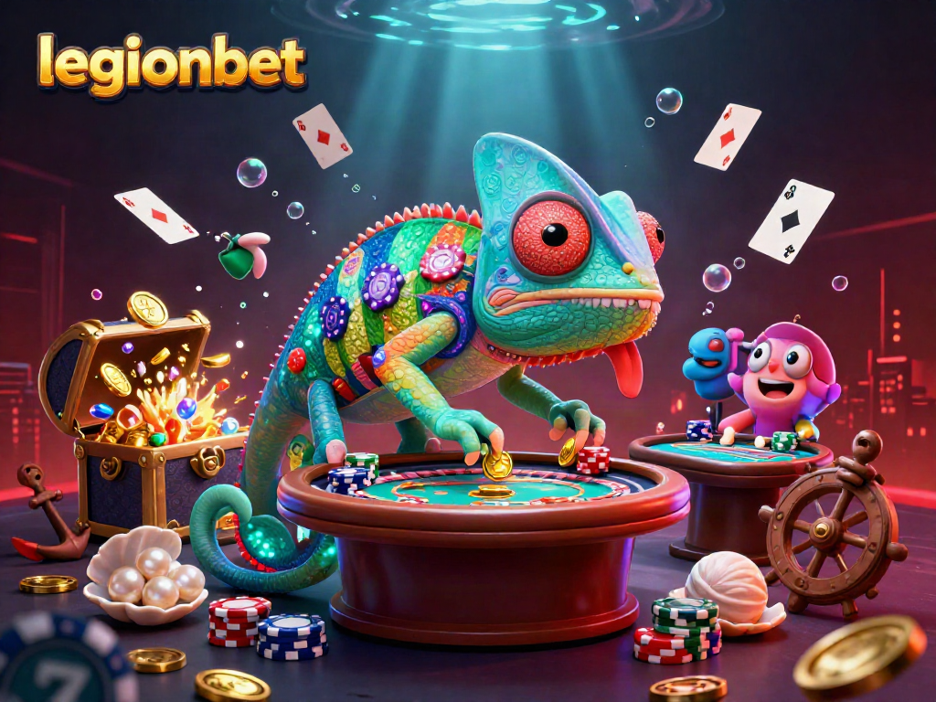 Experience thrilling wins at legionbet with a vibrant casino scene featuring an extraordinary chameleon owner.