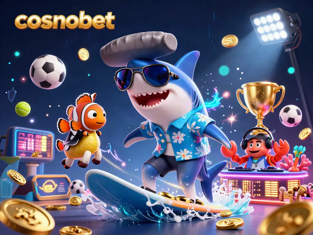 Experience the thrill of cosmobet with vibrant, immersive casino gameplay in this 3D illustration.